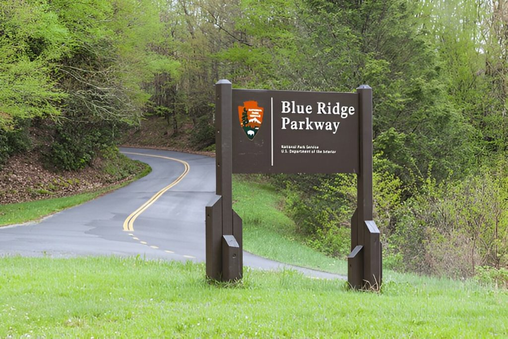 picture of Blue Ridge Parkway is all about lush forests, rolling hills