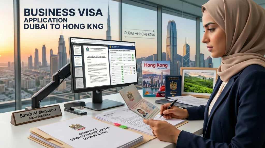 business visa application Dubai to Hong Kong