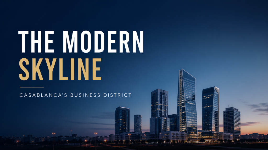 The modern skyline of Casablanca's business district