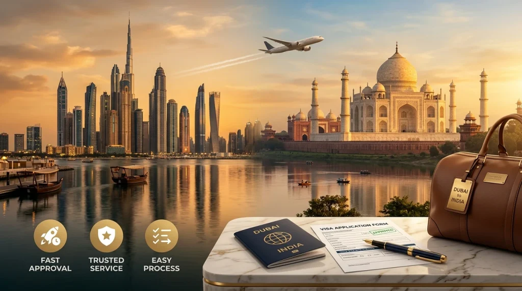 tourist visa application Dubai to India