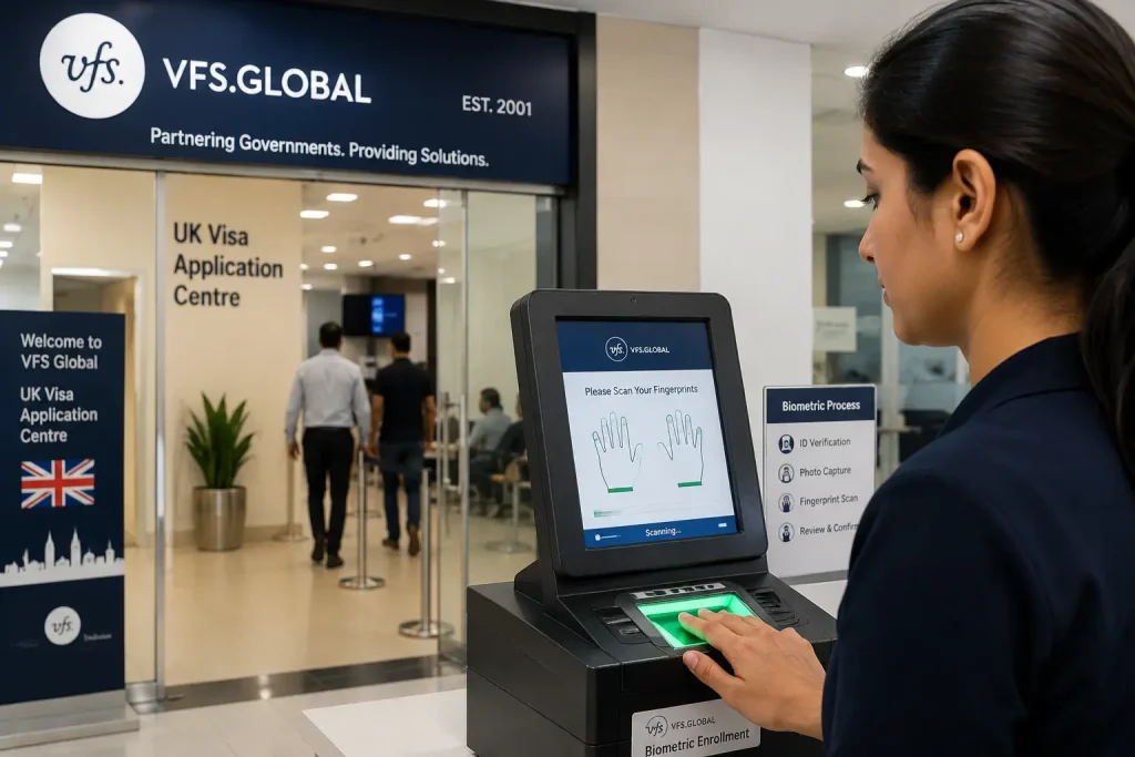 Biometric appointment for Business Visa Application India to UK