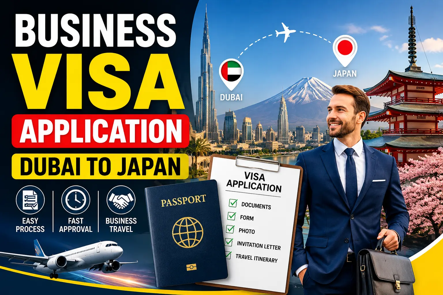  business visa application Dubai to Japan