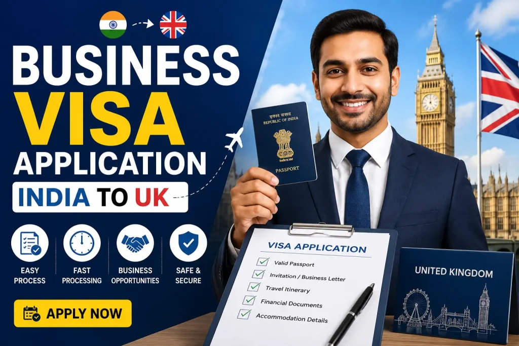 business visa application India to UK