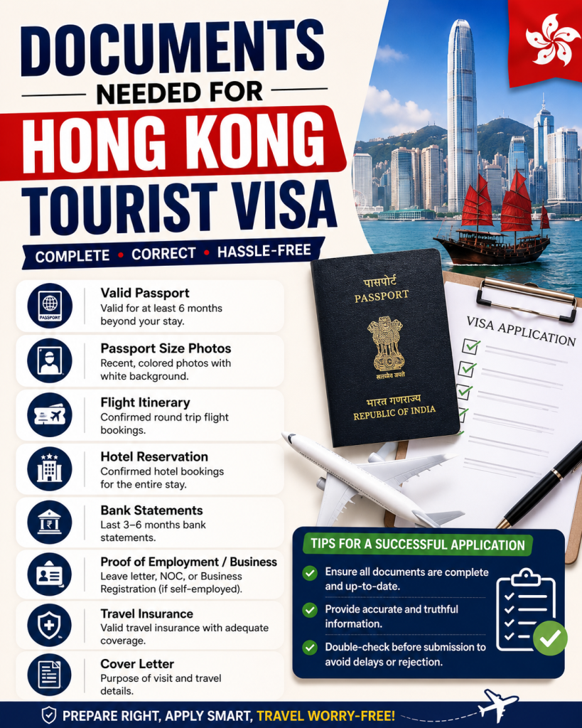Documents Needed for Hong Kong Tourist Visa