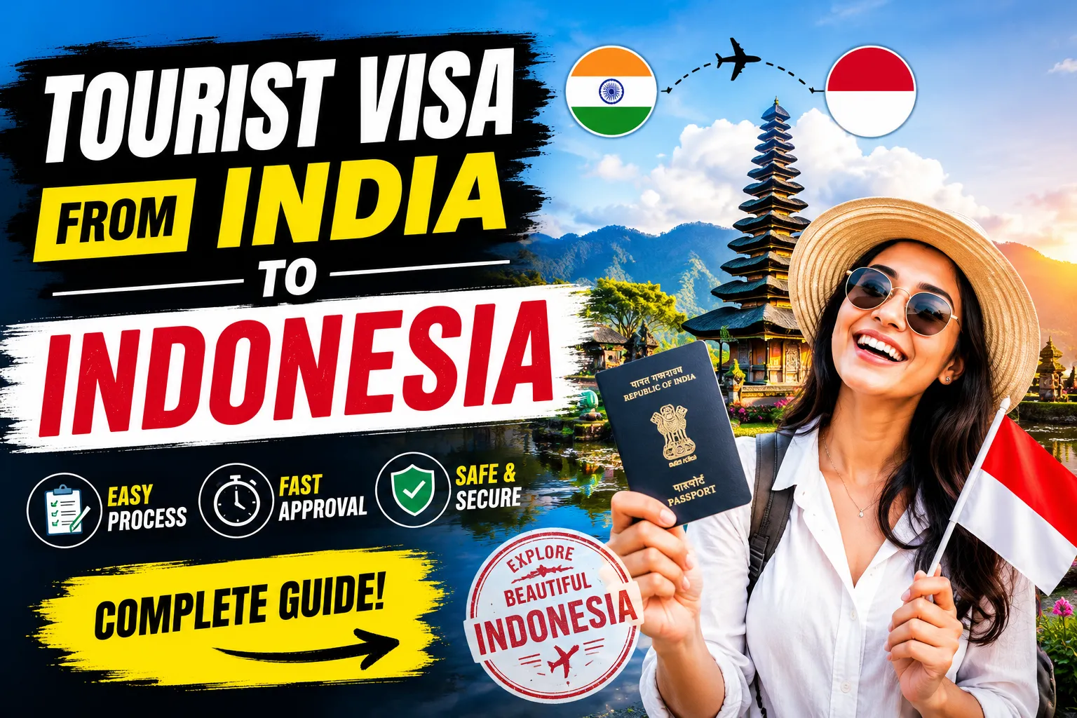 Tourist Visa From India to Indonesia