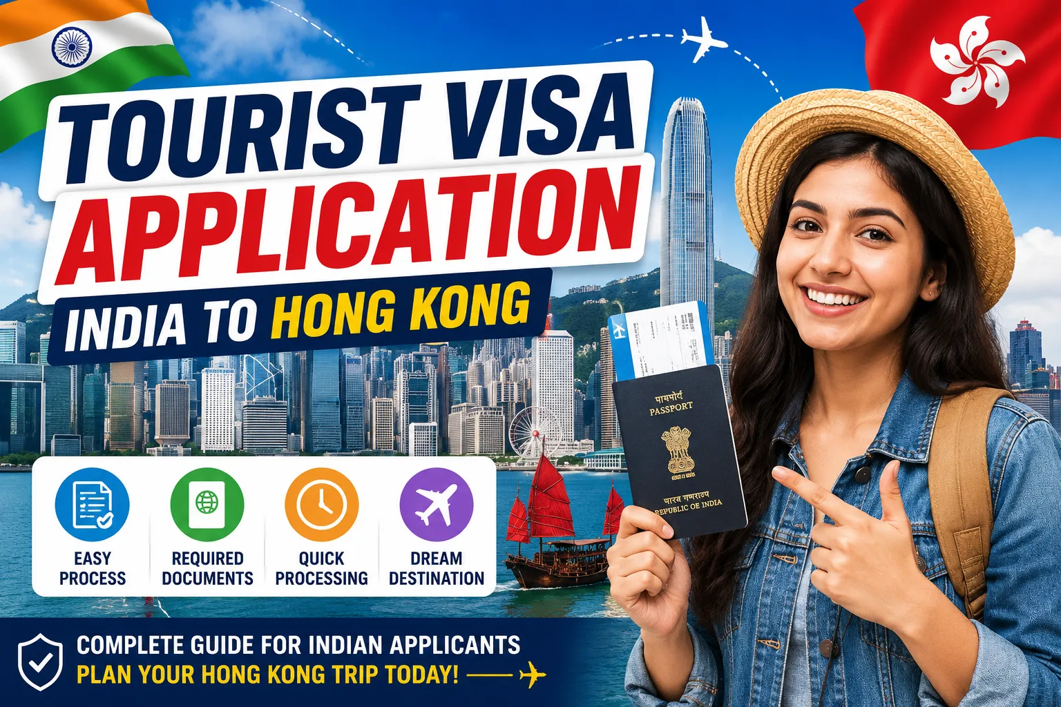 Tourist Visa Application India to Hong Kong